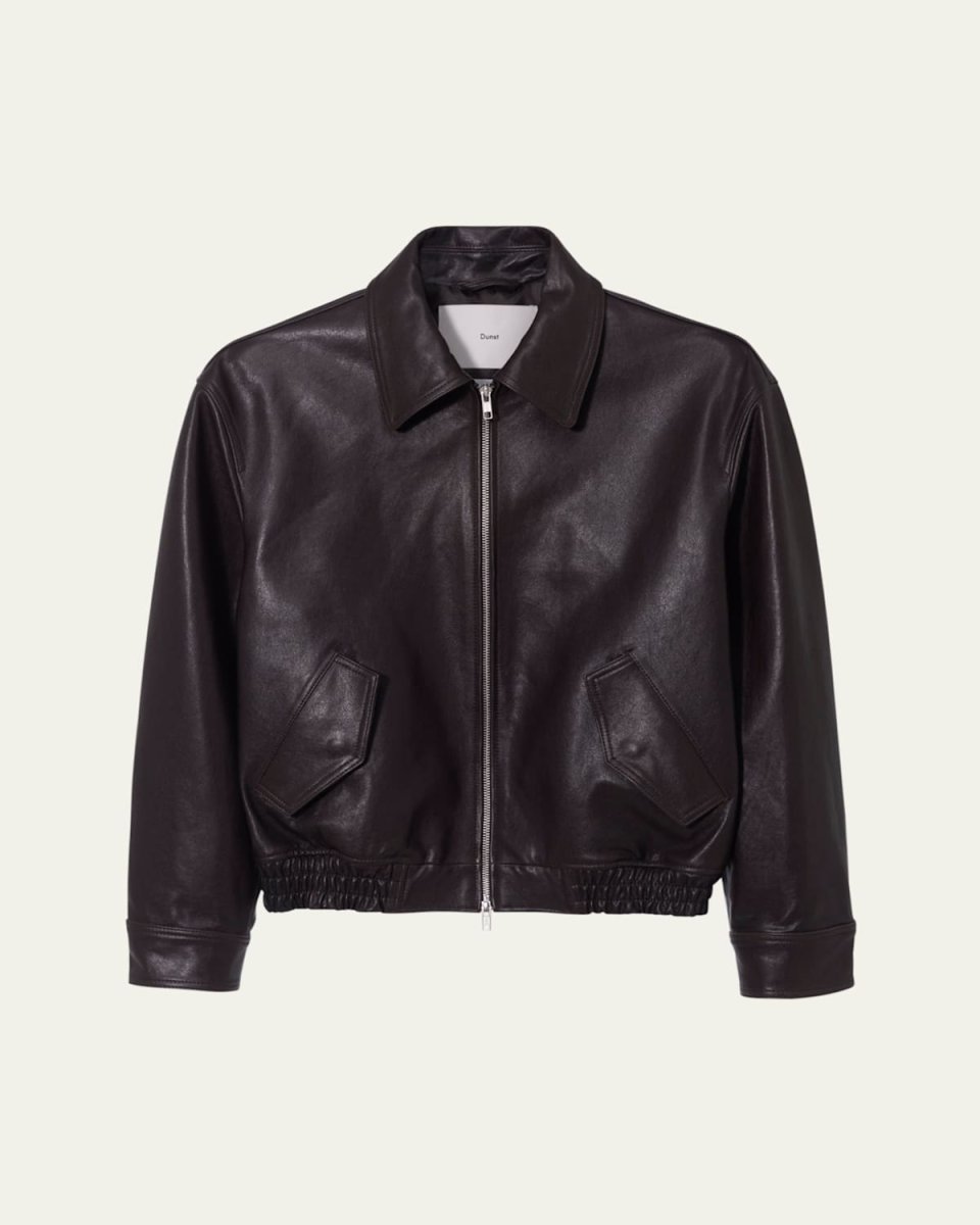 Blouson Lambskin Leather Jacket, Unisex